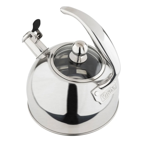 Viking 2.5 Qt Stainless Steel Whistling Kettle W/ 3-Ply Base