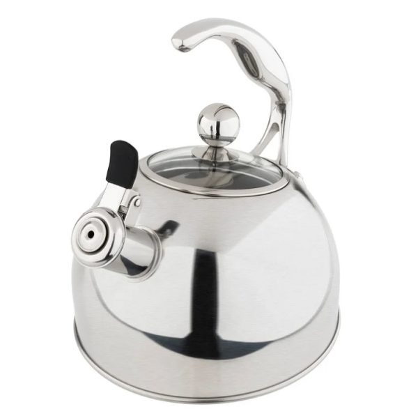 Viking 2.5 Qt Stainless Steel Whistling Kettle W/ 3-Ply Base