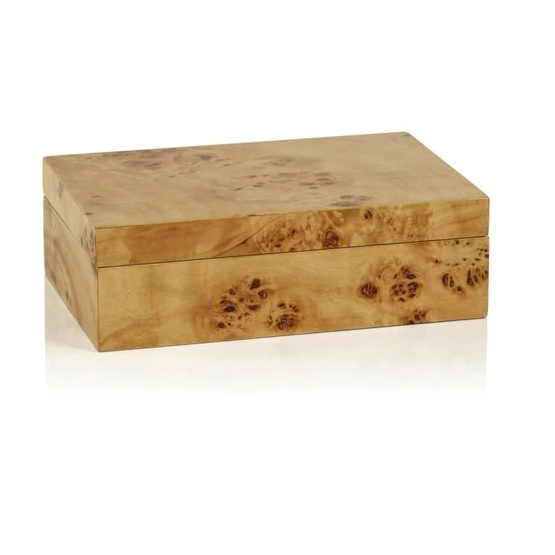 Leiden Burl Wood Design Box - Small