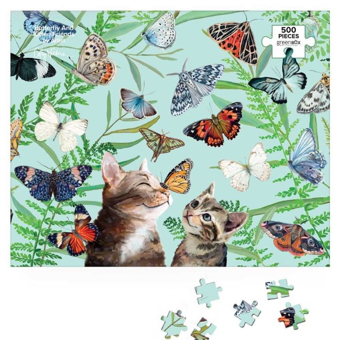 Butterfly And Kitten Friends Puzzle 500 Pc.