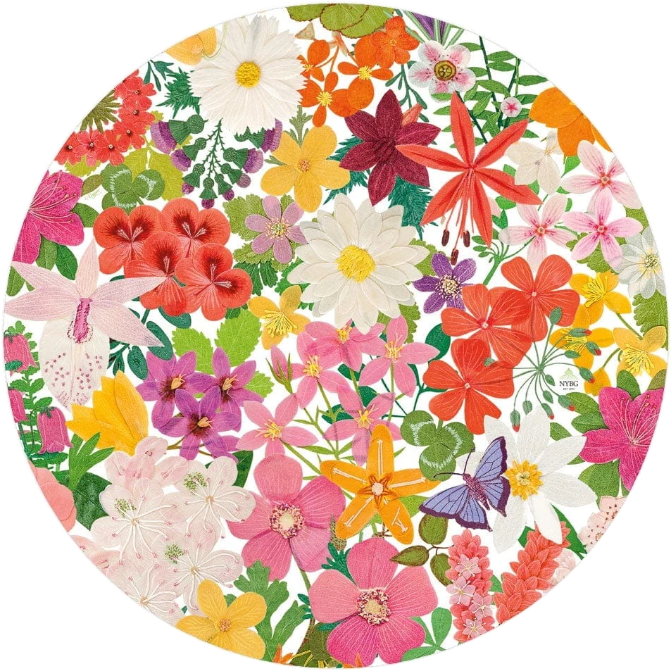 Caspari Halsted Floral Round Paper Placemats