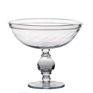 Footed Optic Compote - Clear