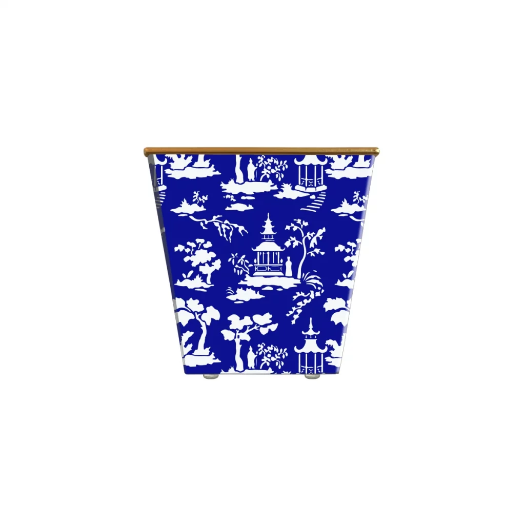 Hedge Farm Blue Chinoiserie Cachepot Candle