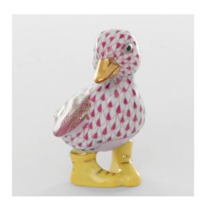 Herend Duckling in Boots - Raspberry