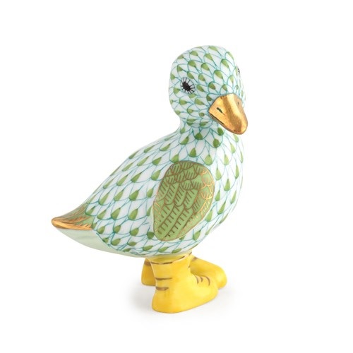 Herend Duckling in Boots - Key Lime