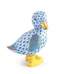 Herend Duckling in Boots - Blue