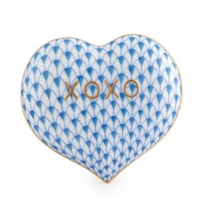 Herend Hugs and Kisses Hearts - Blue