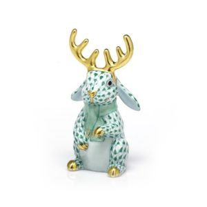 Herend Reindeer Rabbit - Green