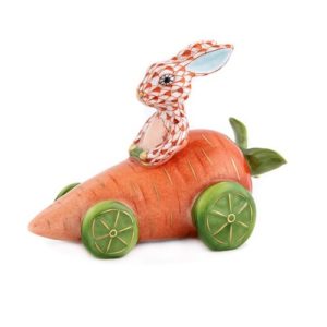 Herend Carrot Car Bunny - Rust