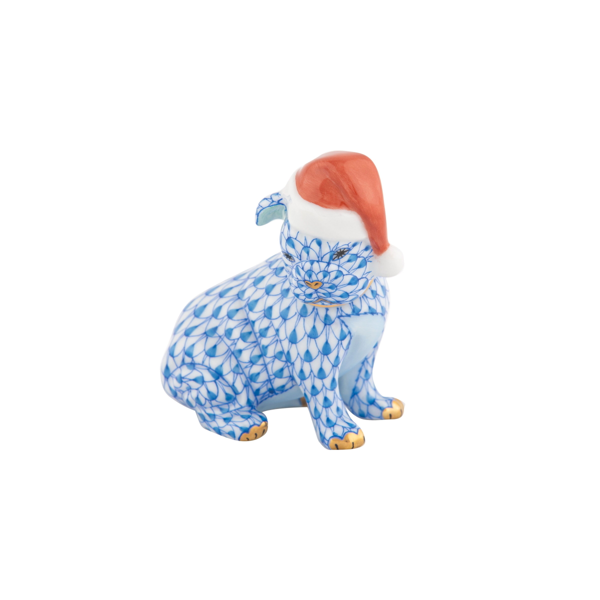 Herend Santa Puppy - Blue