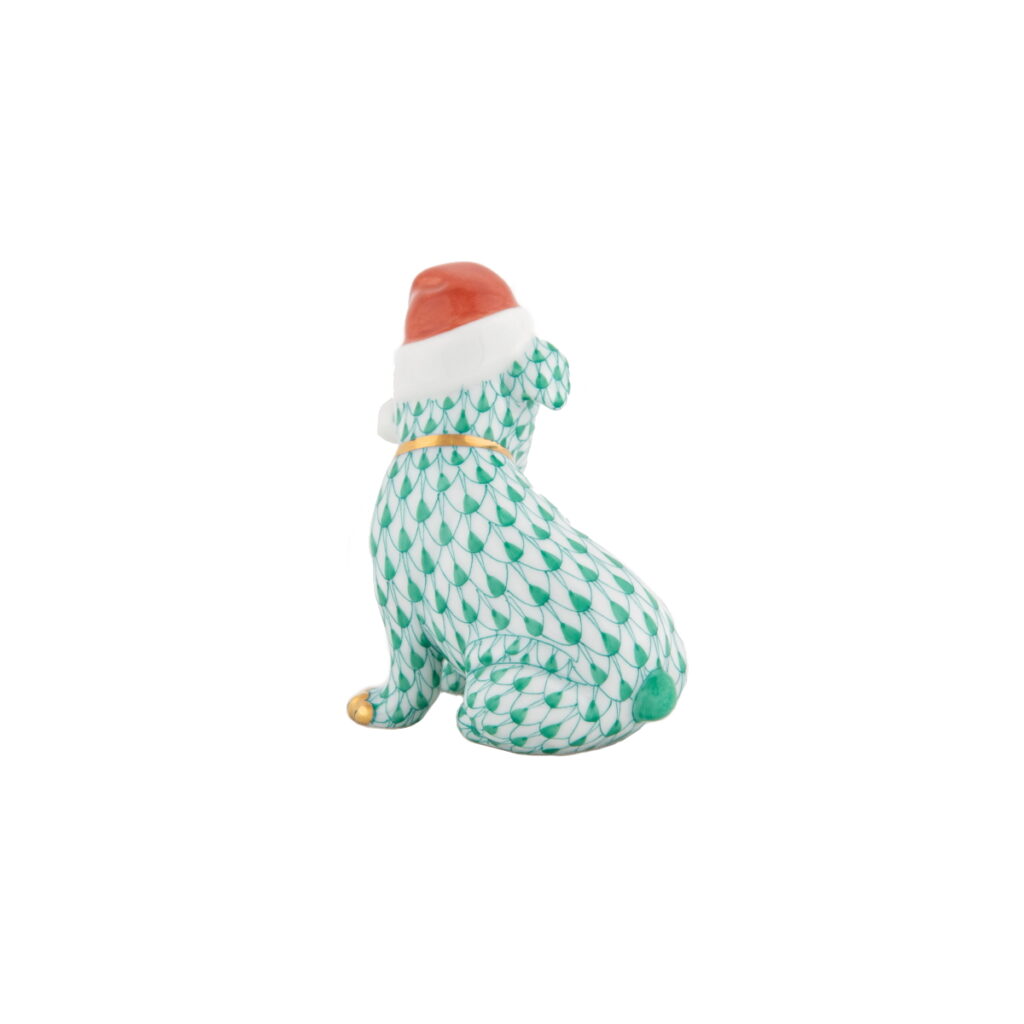 Herend Santa Puppy - Green2