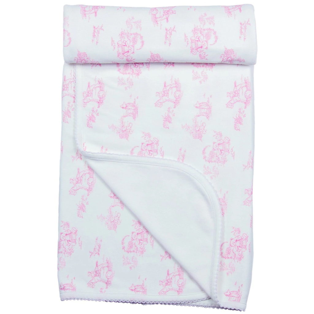 Nella Pima Pink Toile Blanket Berings