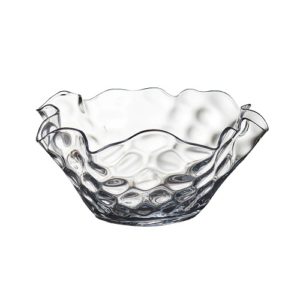 Pam Clear Dimpled Bowl with Wavy Top - Small