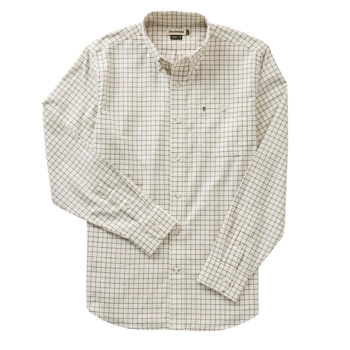 Cotton Oxford Shirt - Peat Windowpane