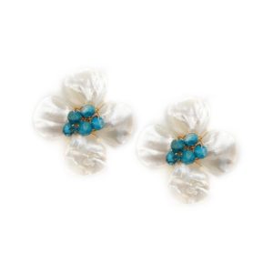 Hazen Poppy Earrings Turquoise