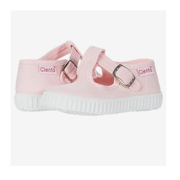 Cienta T Strap Sneaker - Light Pink