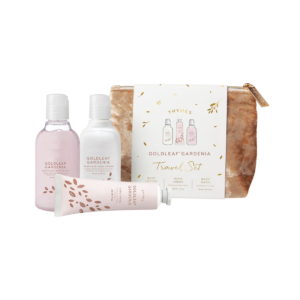 Thymes Goldleaf Gardenia Travel Set with Beauty Bag