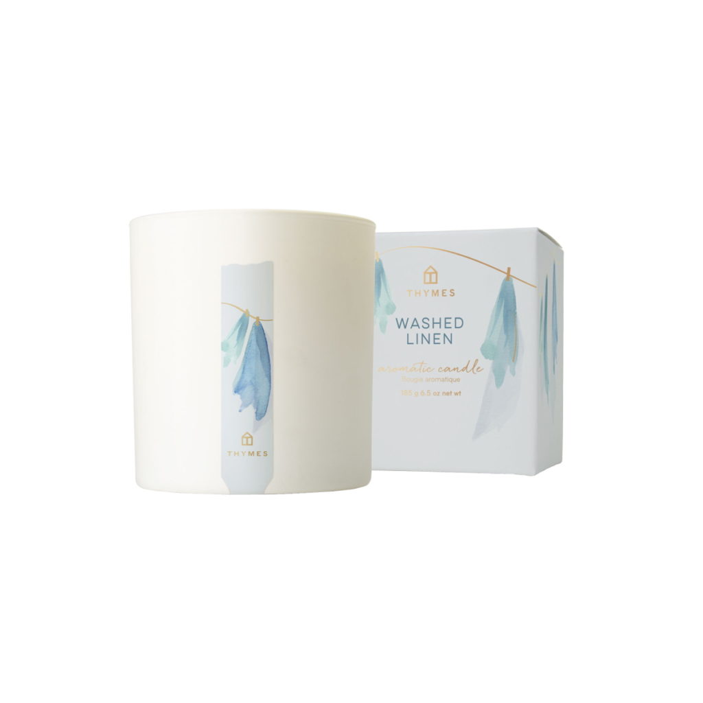 Thymes Washed Linen Poured Candle