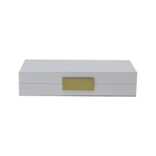Addison Ross White Lacquer Box with Gold Clasp