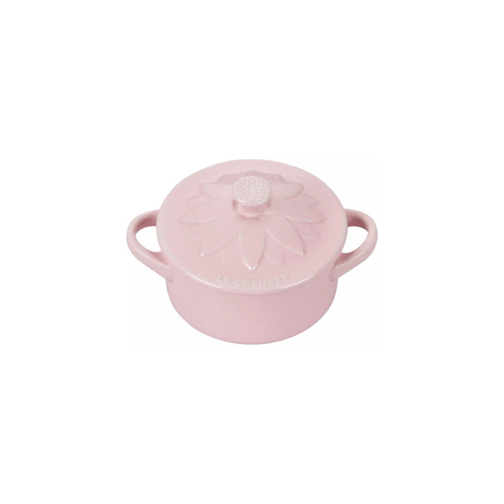 Le Creuset Mini Cocotte with Flower Lid - Chiffon Pink