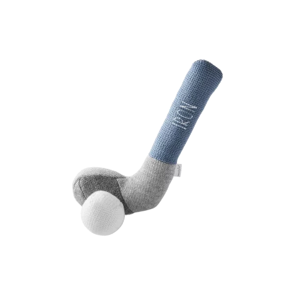 Mud Pie Knit Blue Golf Club Rattle