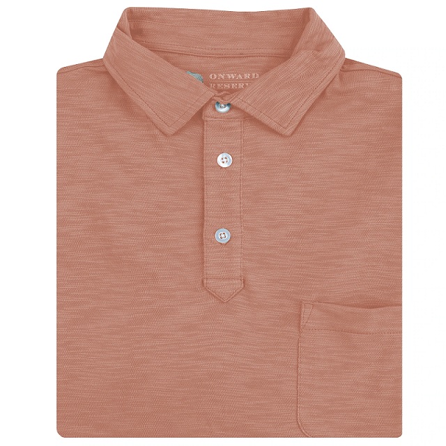 Onward Reserve Sunwashed Polo - Coral Almond