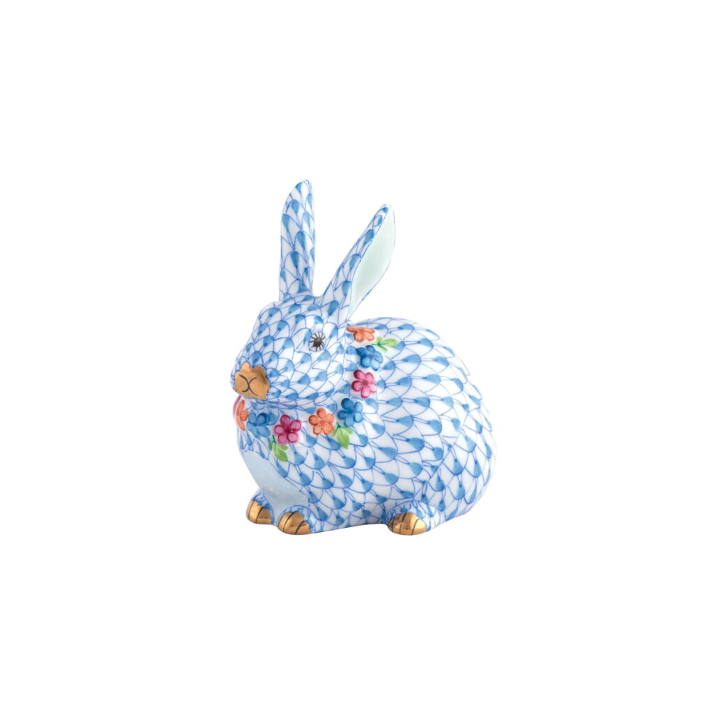 Herend Flower Bunny - Blue