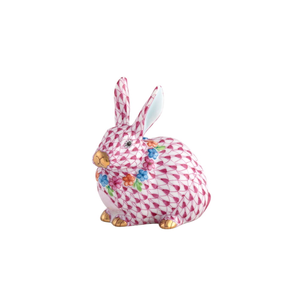 Herend Flower Bunny - Raspberry
