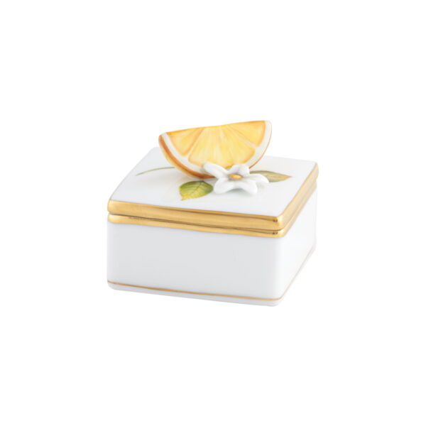 Herend Square Box with Orange