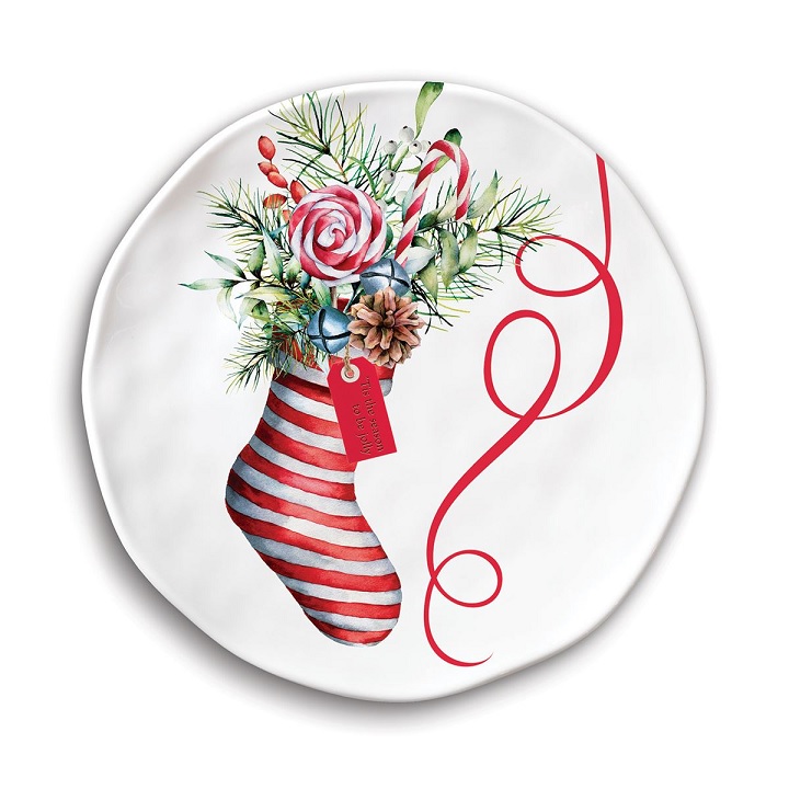 Michel Design Works Peppermint Melamine Accent Plate - Thumbnail 5