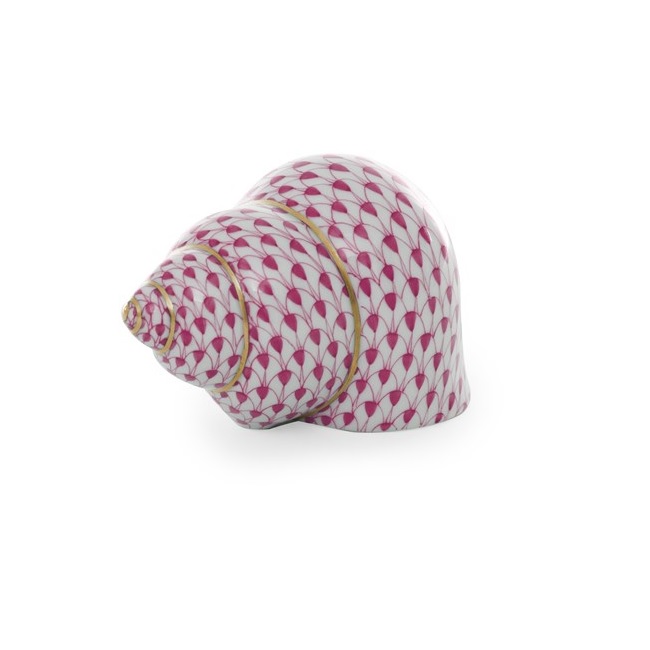 Herend Staircase Shell - Raspberry