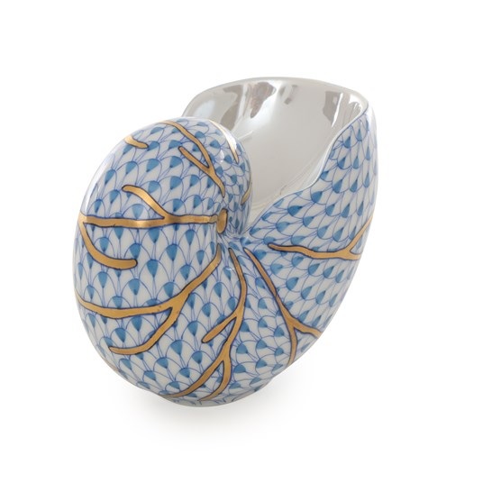 Herend Small Nautilus - Blue