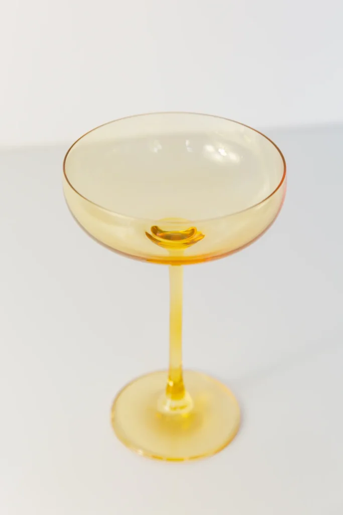 Estelle Champagne Coup Glass- Yellow