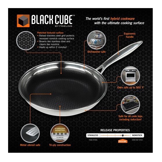 Black Cube 8 in. Hybrid Quick Release Frying Pan BC120 - The Home Depot