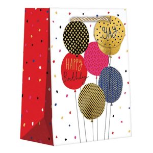 Jillson & Roberts Medium Gift Bag - Birthday Balloons  