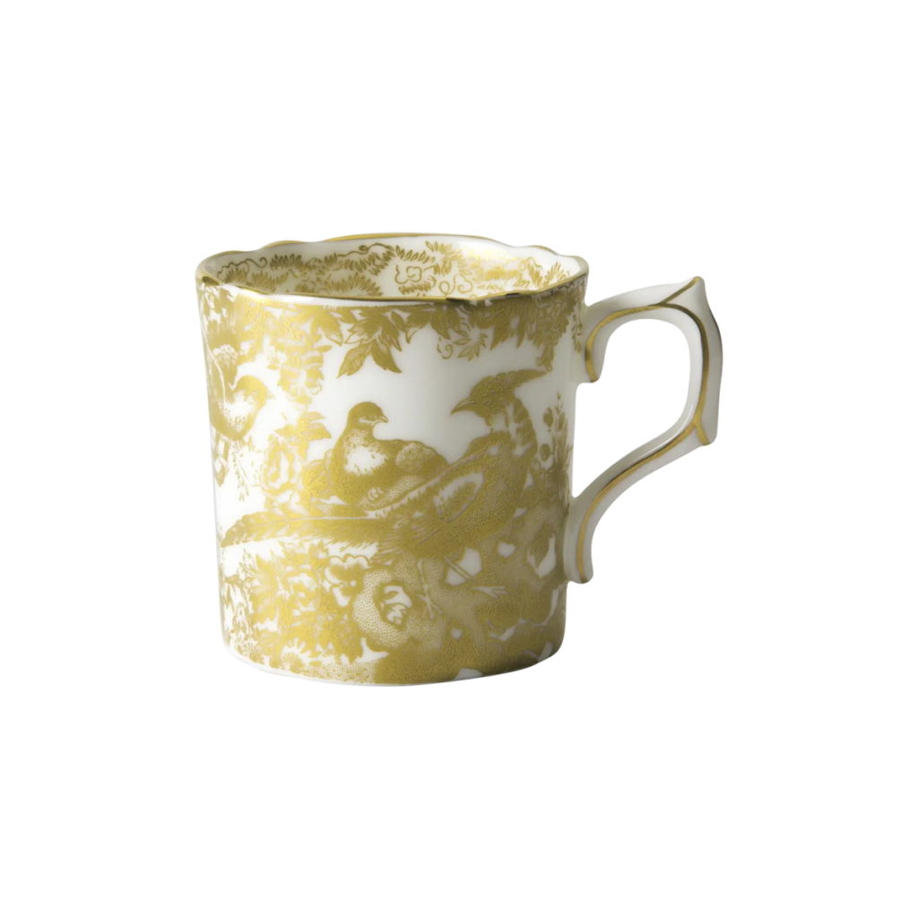 Royal Crown Derby Gold Aves Coffee Cup