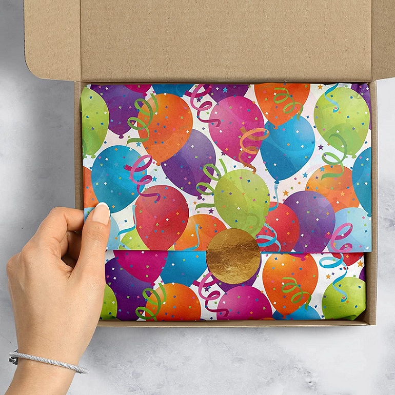 Jillson Roberts Gift tissue - White Balloons