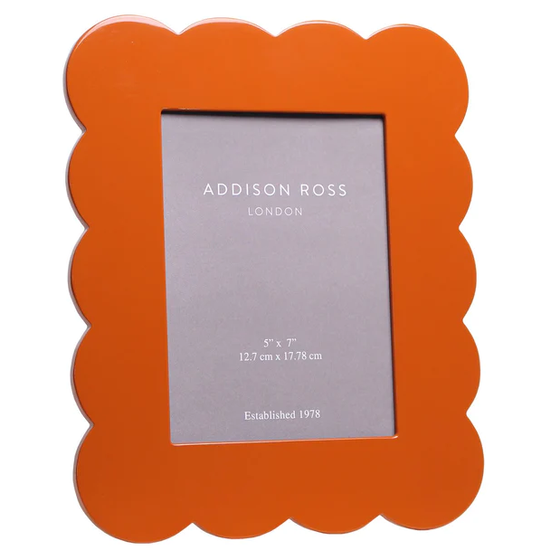 Addison Ross Orange Scalloped Lacquer 5×7 Frame