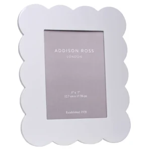 Addison Ross White Scalloped Lacquer 5x7 Frame