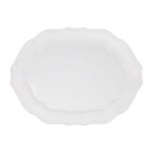 Basque White Melamine 16" Oval Platter