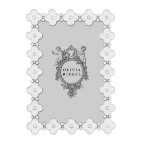 Olivia Riegel Clover Frame 4" x 6" - White