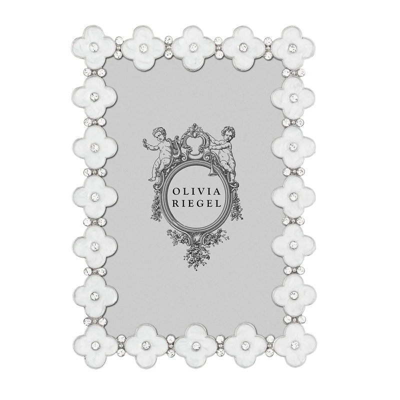 Olivia Riegel Clover Frame 4" x 6" - White