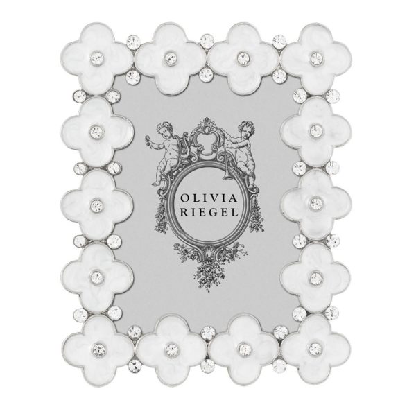 Olivia Riegel Clover Frame 2.5" x 3.5" - White