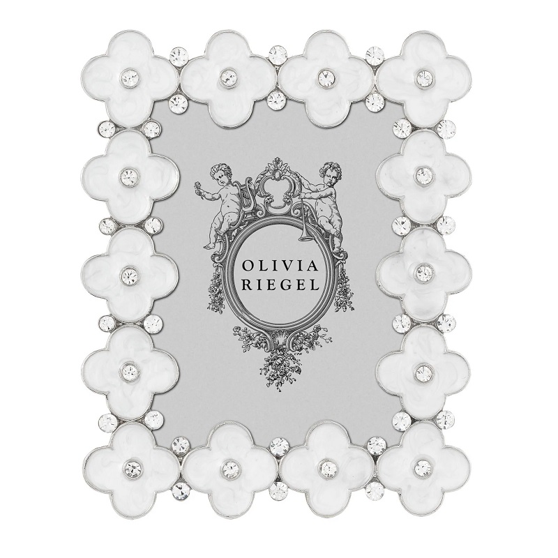 Olivia Riegel Clover Frame 2.5" x 3.5" - White