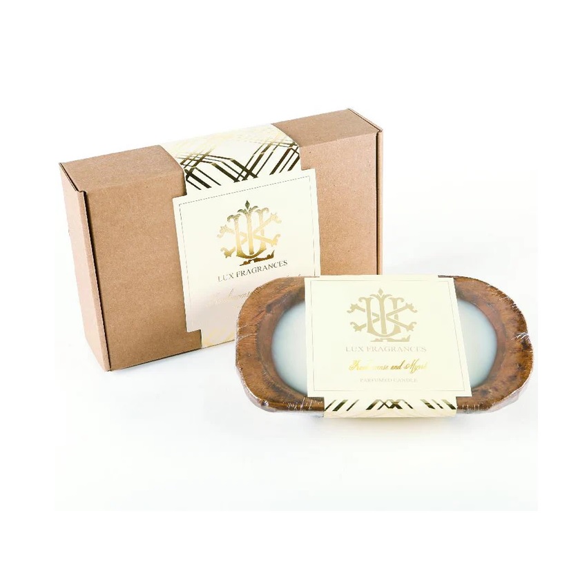 Frankincense & Myrrh 3 Wick Dough Bowl Gift  Boxed Candle
