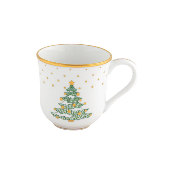 Herend Christmas Tree Mug - Forest Green