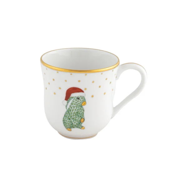 Herend Santa Bunny Christmas Mug