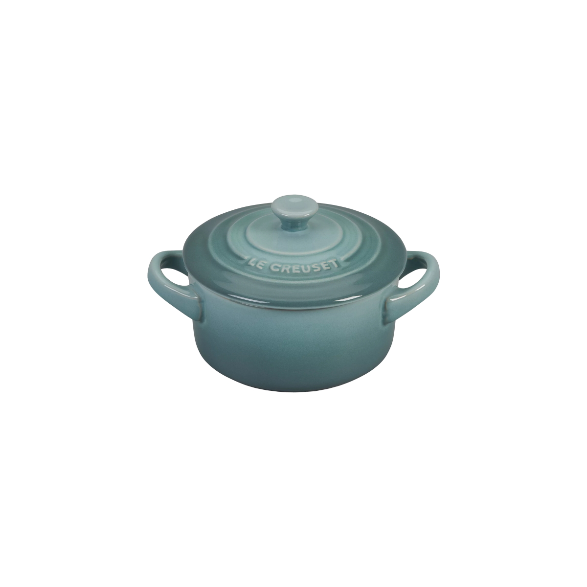 Le Creuset Stoneware Meringue 8 oz Round Cocotte with Cover - The