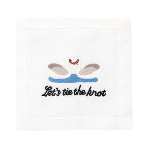Lets Tie The Knot Cocktail Napkins S/4