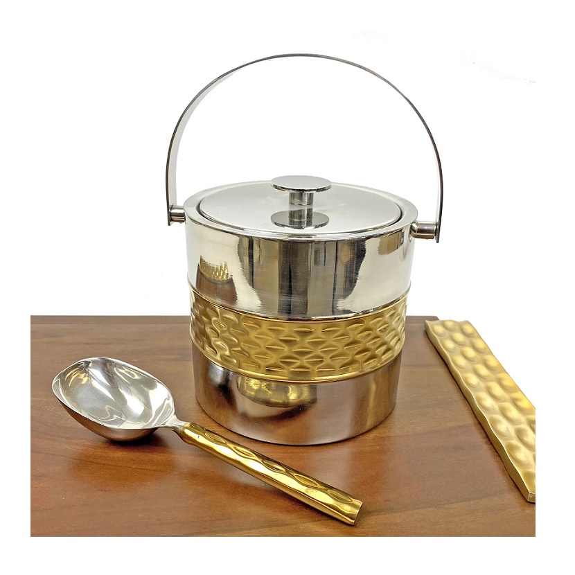 Truro Gold Ice Bucket & Scoop Set